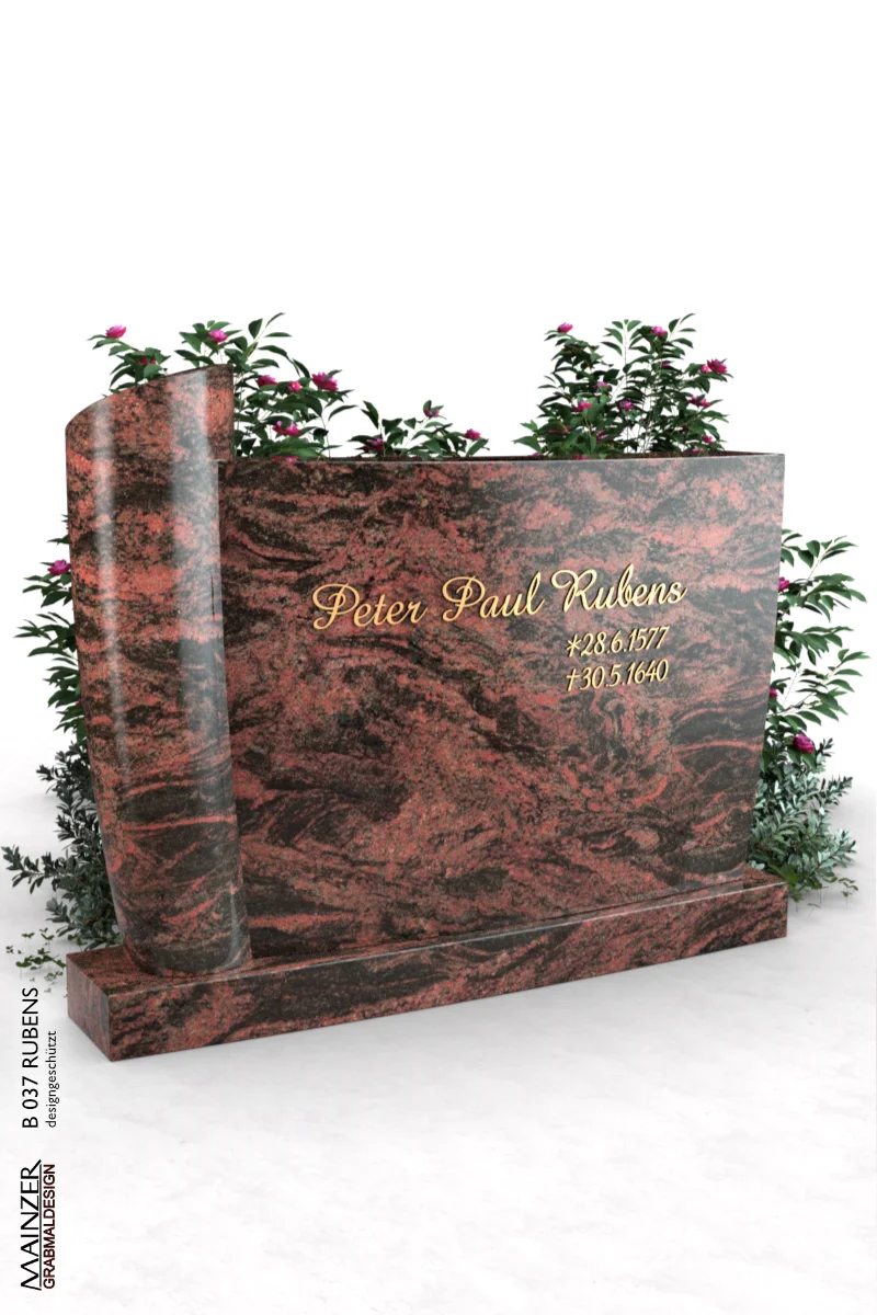Visualisierung des Doppelgrabsteins B 037 RUBENS