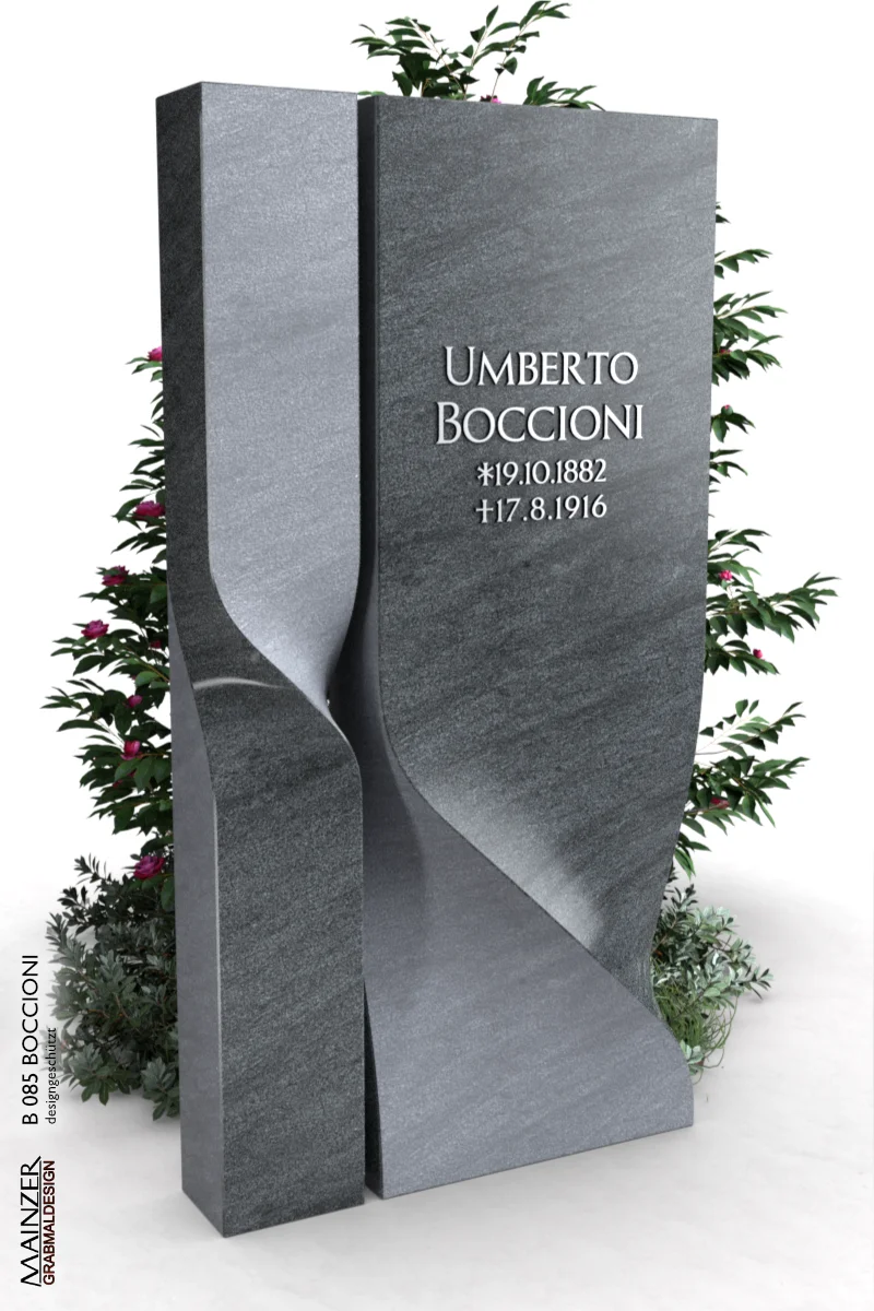 Visualisierung des Doppelgrabsteins B 085 BOCCIONI.