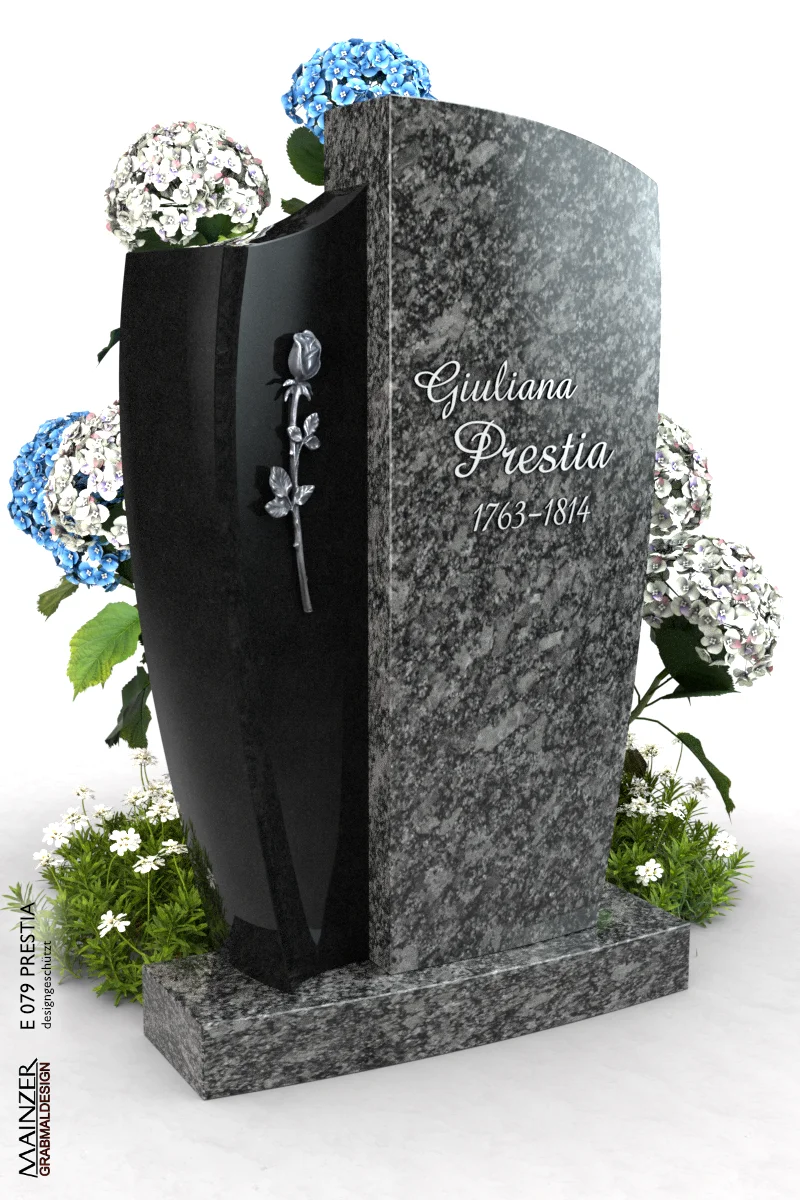 Visualisierung des Einzelgrabsteins E 079 PRESTIA.