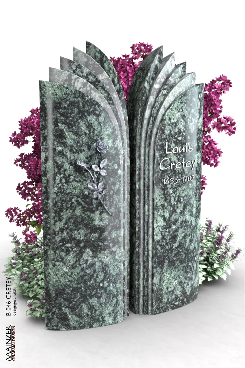 Visualisierung des Doppelgrabsteines B 046 CRETEY.