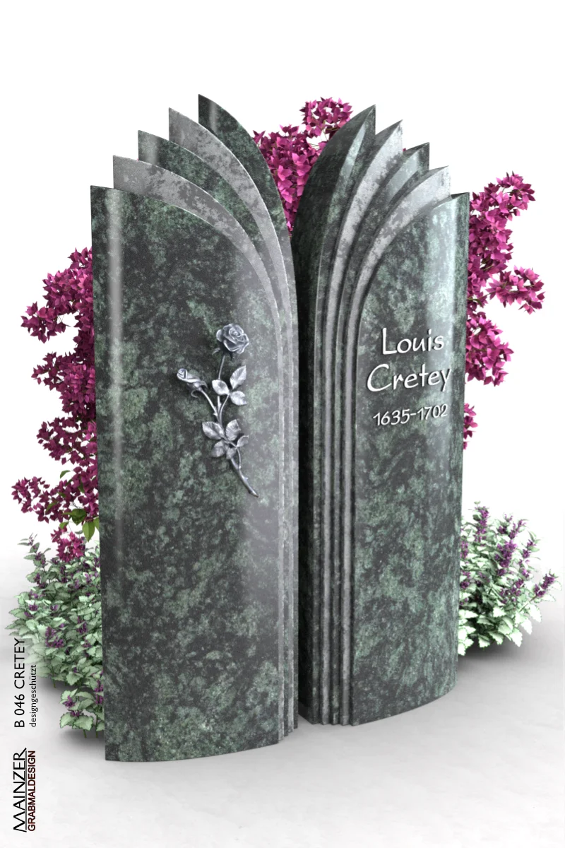 Visualisierung des Doppelgrabsteines B 046 CRETEY.