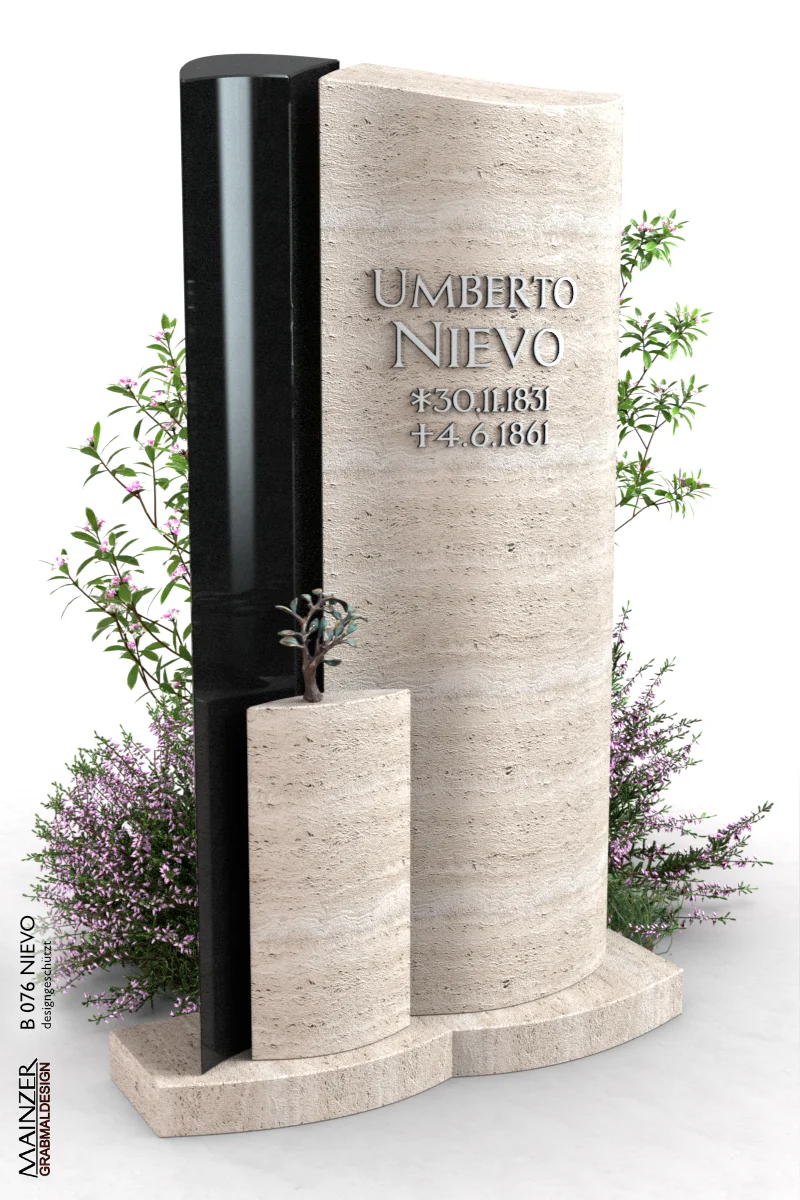 Visualisierung des Doppelgrabsteins B 076 NIEVO.