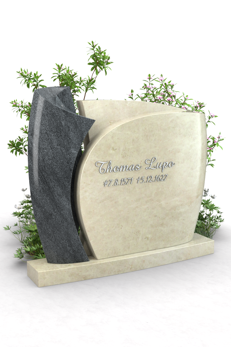 Visualisierung des Doppelgrabsteins B 023 LUPO