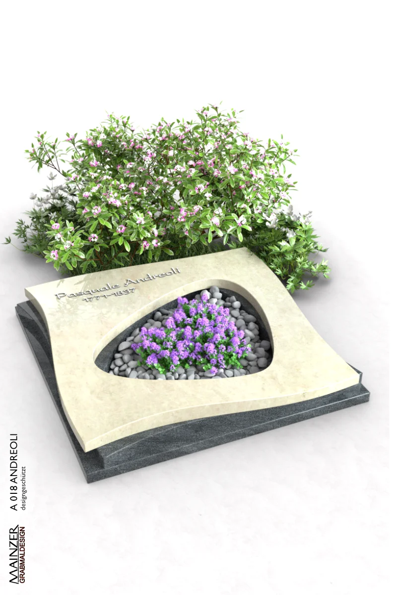 Visualisierung der Urnengrabplatte A 018 ANDEROLI