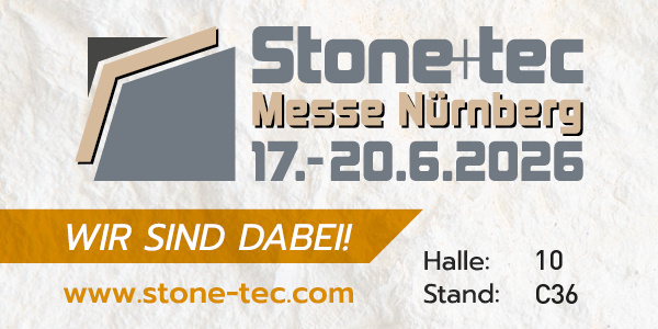 Stonetec Messe Nürnberg 17.-20.6.2026 Wir sind dabei!